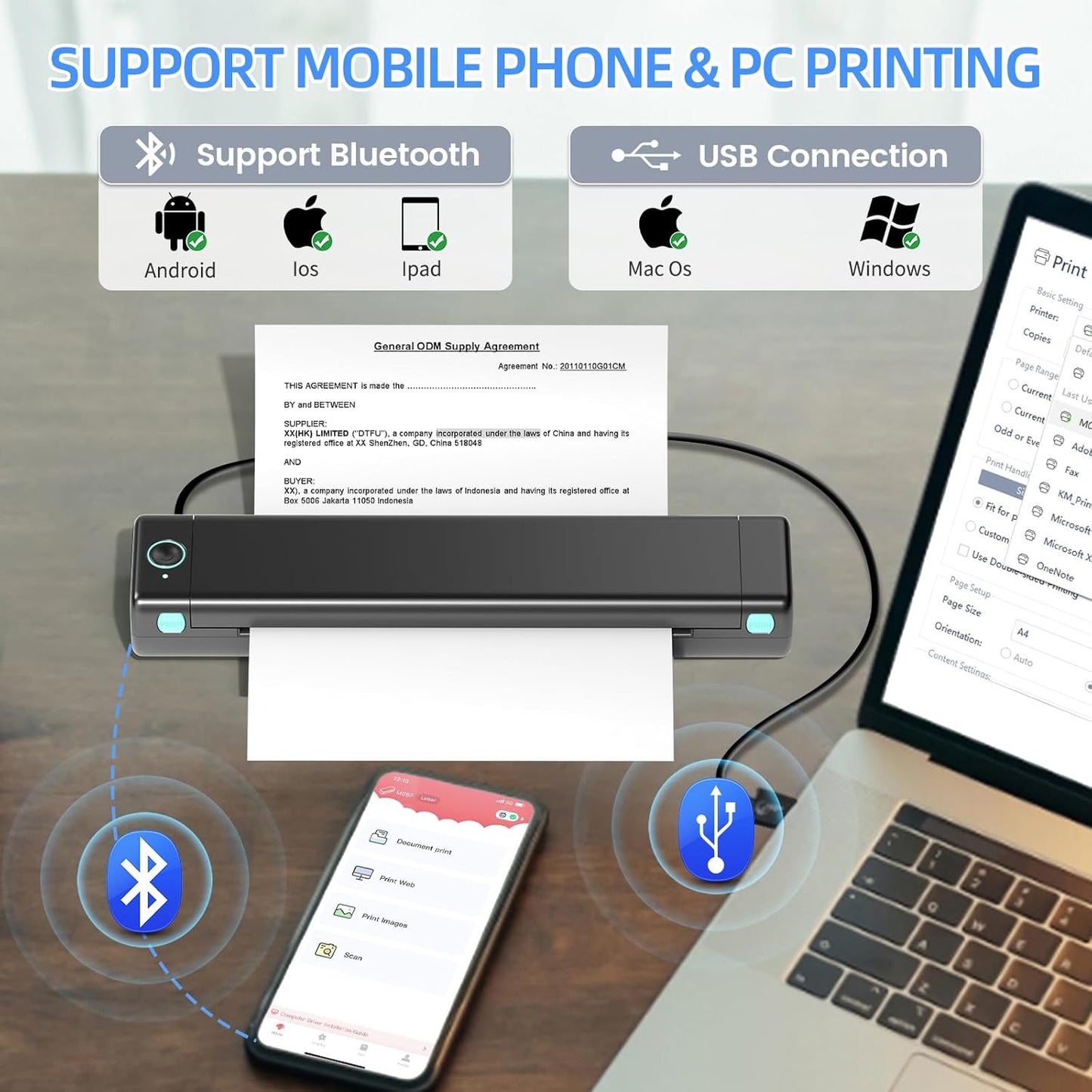 Portable Printers Wireless for Travels
