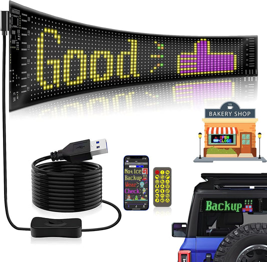 Car Matrix Led Display with Remote control and App control mobile application