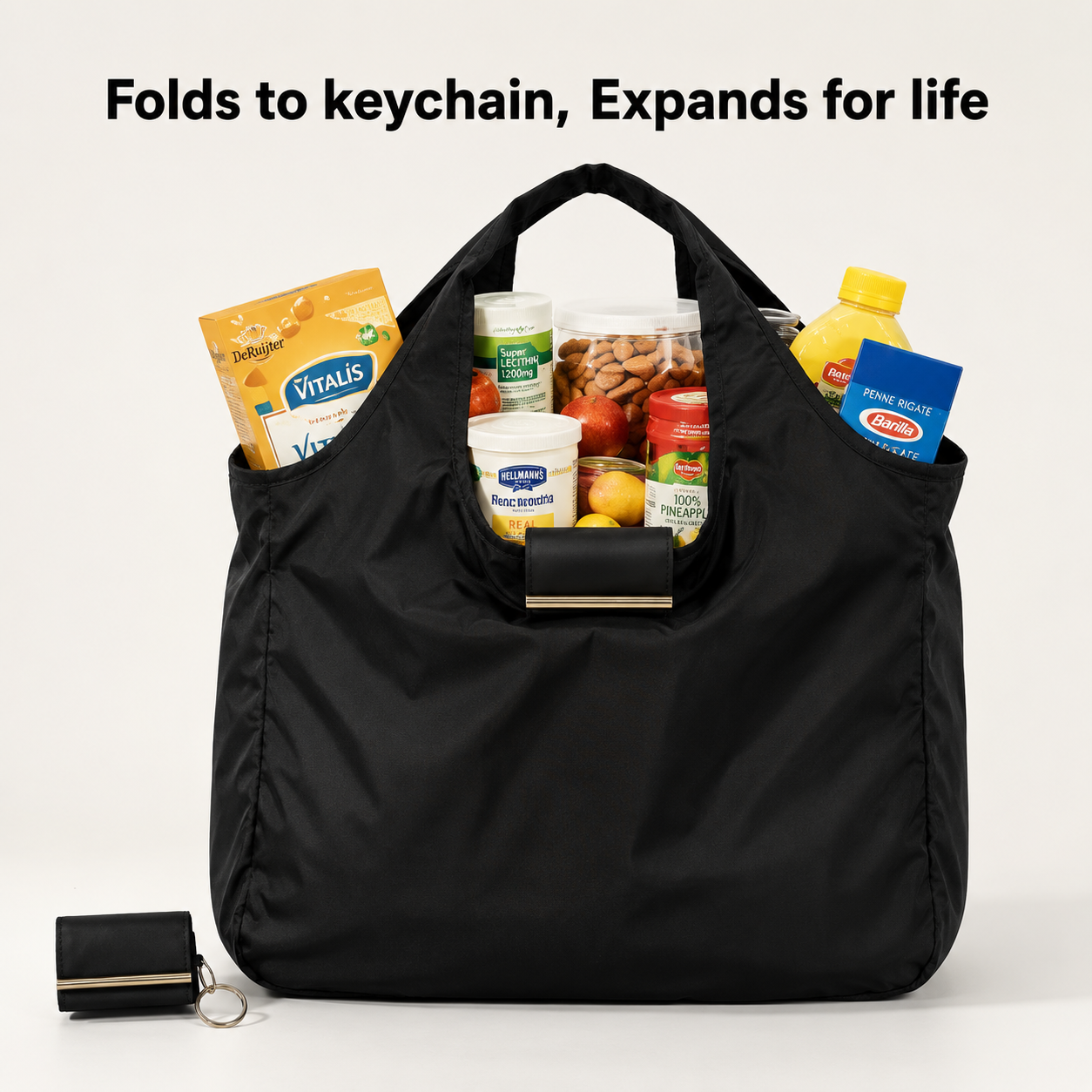 Foldable Keychain Storage Tote Bag