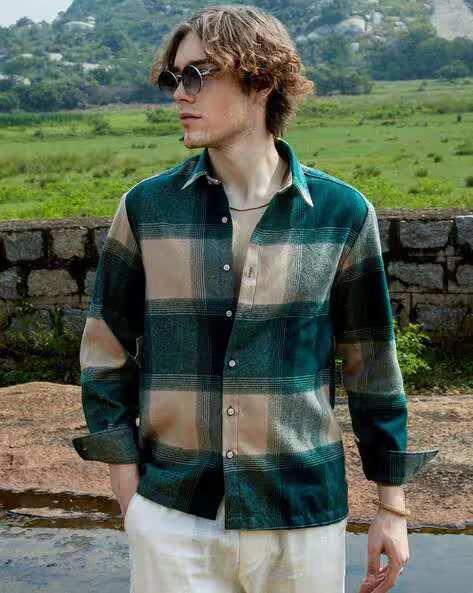 Men Checked Regular Fit Shirt