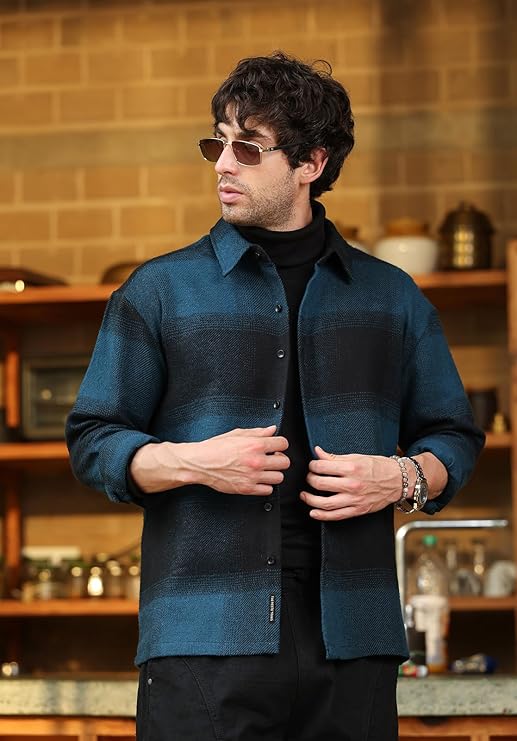 Men's Vignette Checkered Oversized Shirt