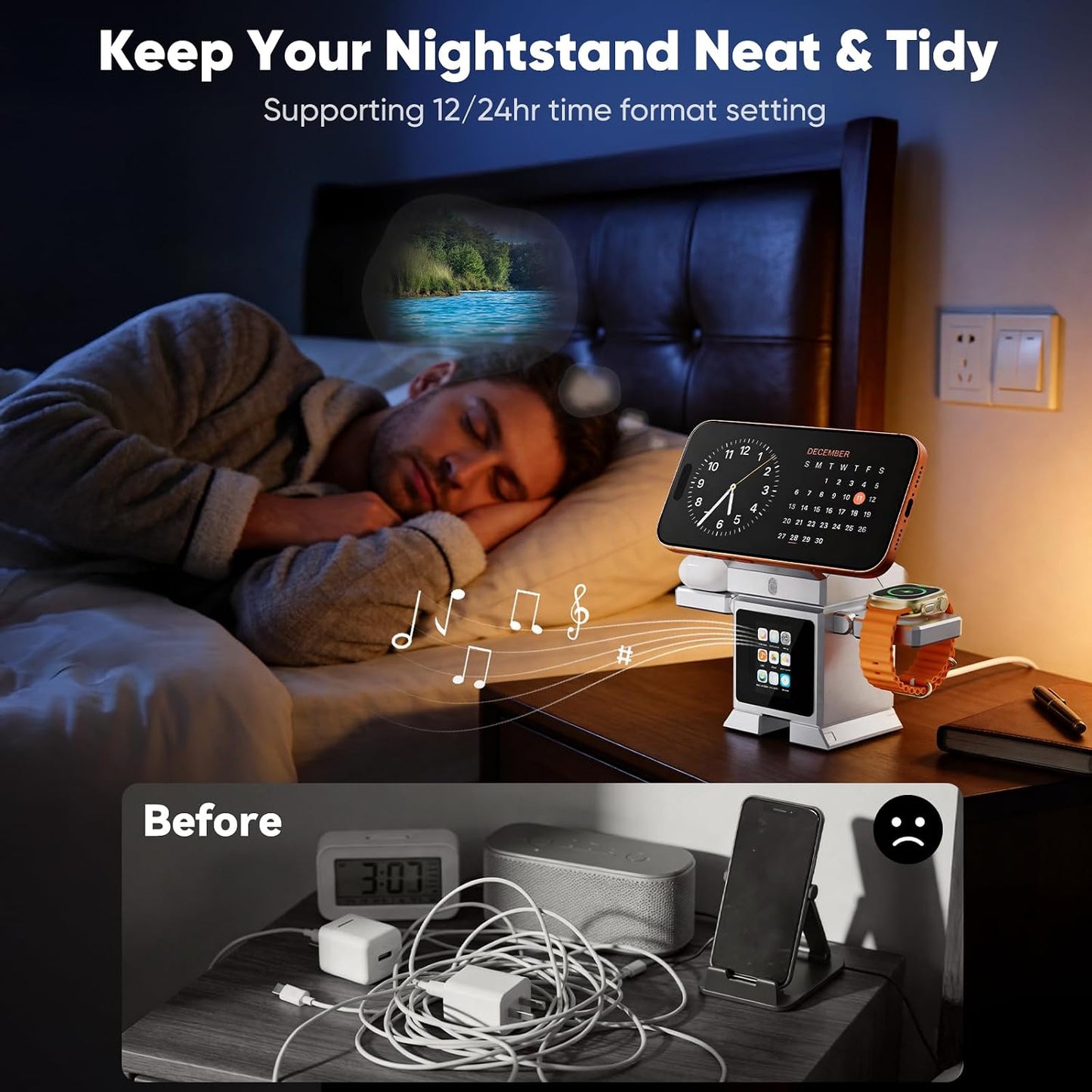 Robot 7-in-1 Magnetic Qi2 25W Charging Station for iPhone/iWatch/AirPods