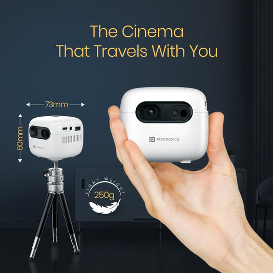 Pico 14 Rechargeables DLP Mini Projector| 720p Full HD | 1600 Lumens | Upto 100" Display | Auto Keystone & Focus | Wi-Fi/Bluetooth