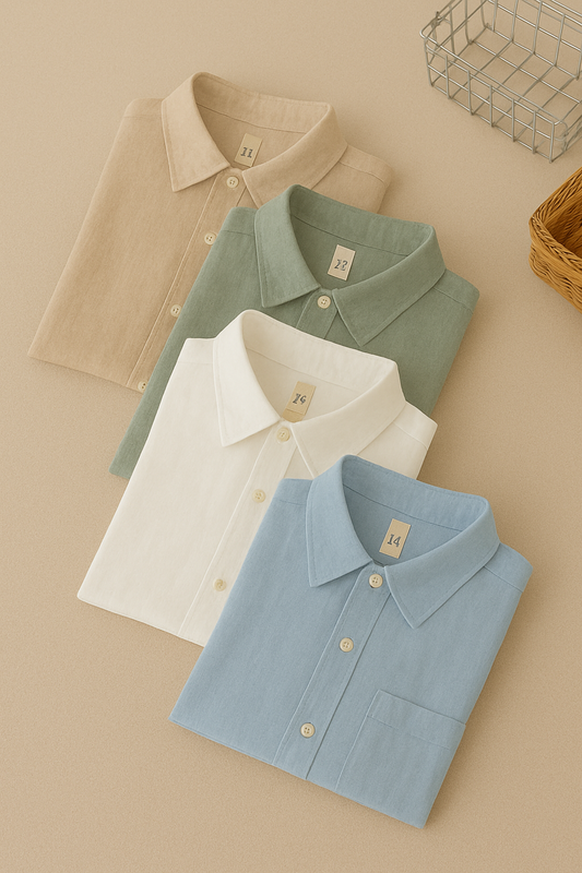 Men's Premium Line Linen Shirts (Pack Of 4)