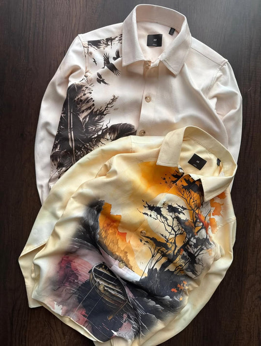 Men’s Premium Cotton Designer Shirt – Pack of 2