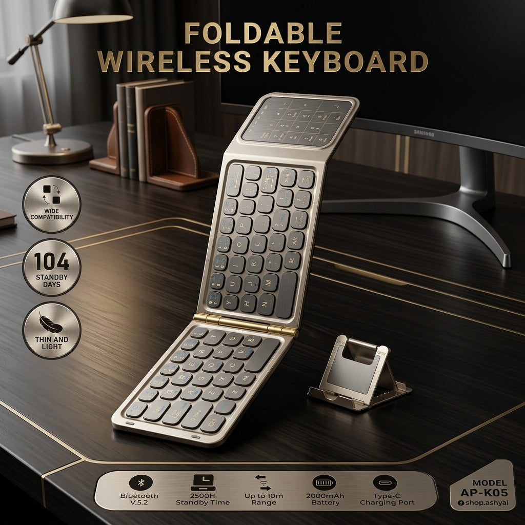 Three Fold Keyboard with Touchpad Support